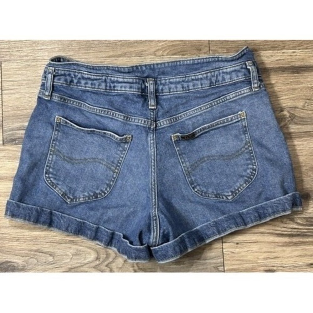 Lee‎ Double Button Denim Shorts Y2K Style Carefree Playful Summer Americana Sz 8 - Picture 3 of 13